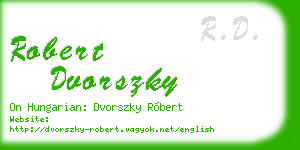 robert dvorszky business card